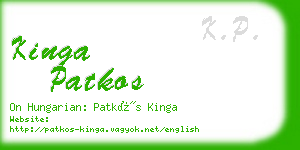kinga patkos business card